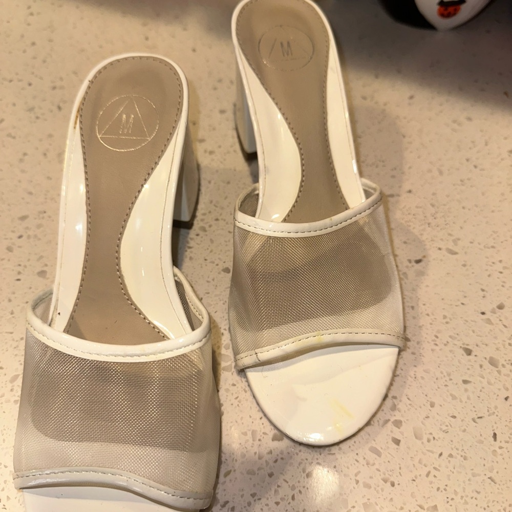mesh slip on heel